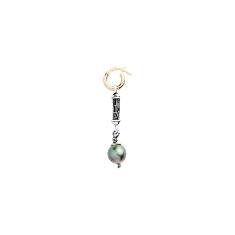 "Colonne Etiquette BlackPearl" Earring-Tant-d-Avenir