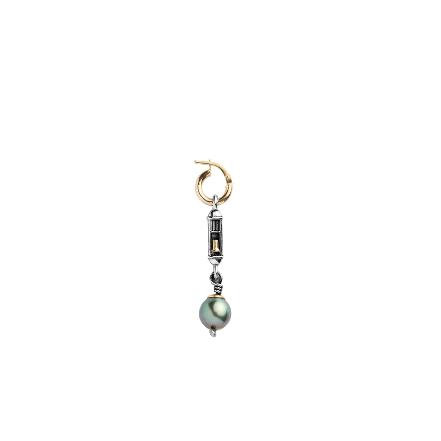 "Colonne Etiquette BlackPearl" Earring-Tant-d-Avenir